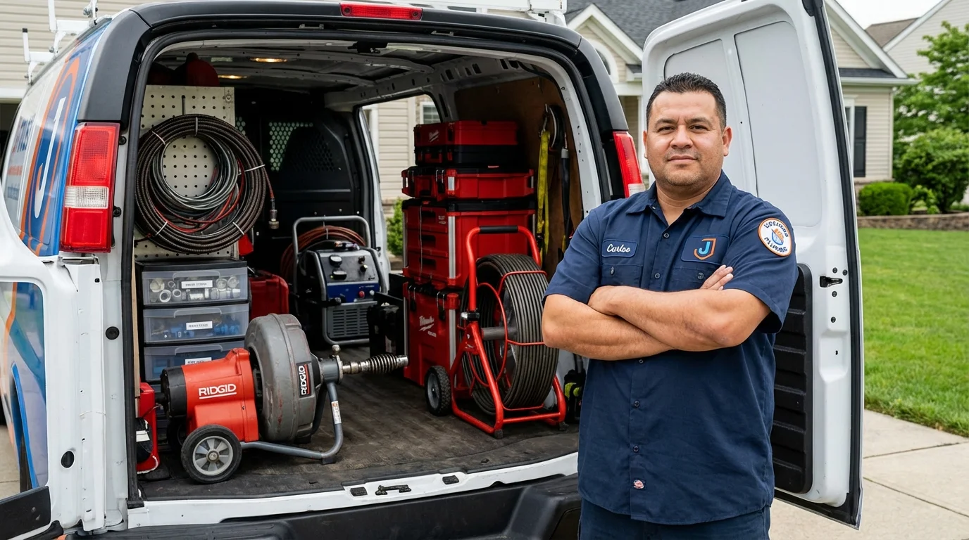 Professional drain cleaning equipment and Johns Plumbing LLC plumber in Okanogan