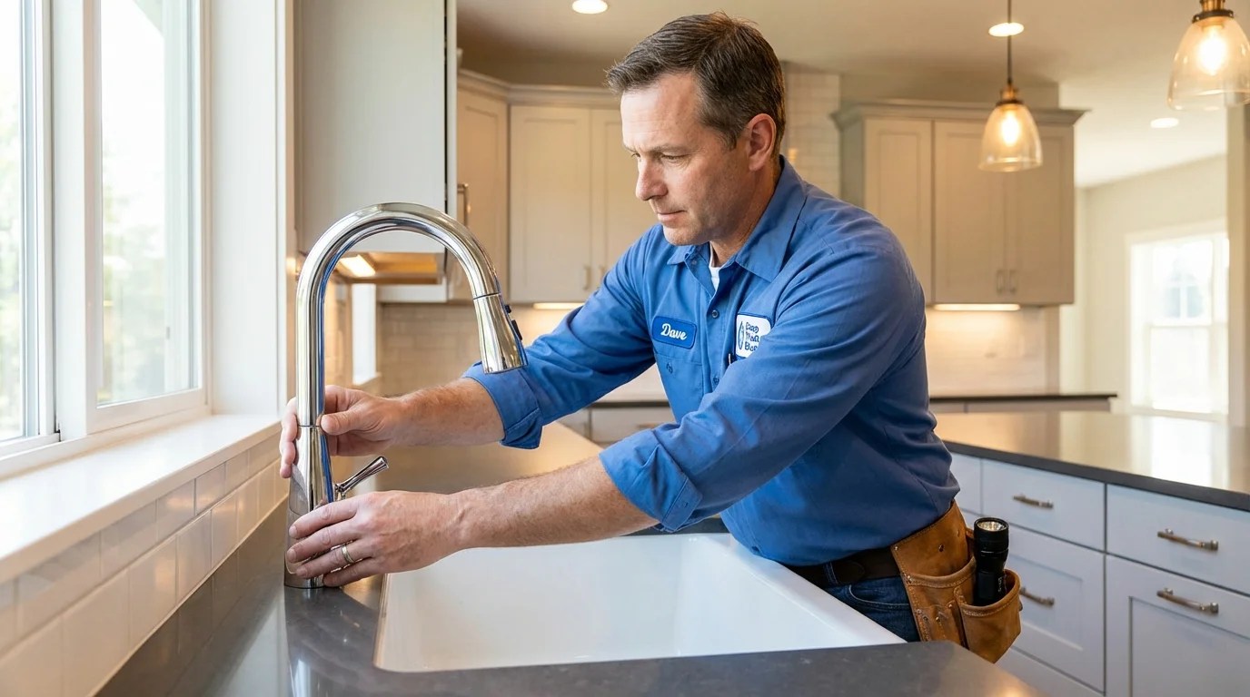 Kitchen faucet installation by Johns Plumbing LLC in Okanogan