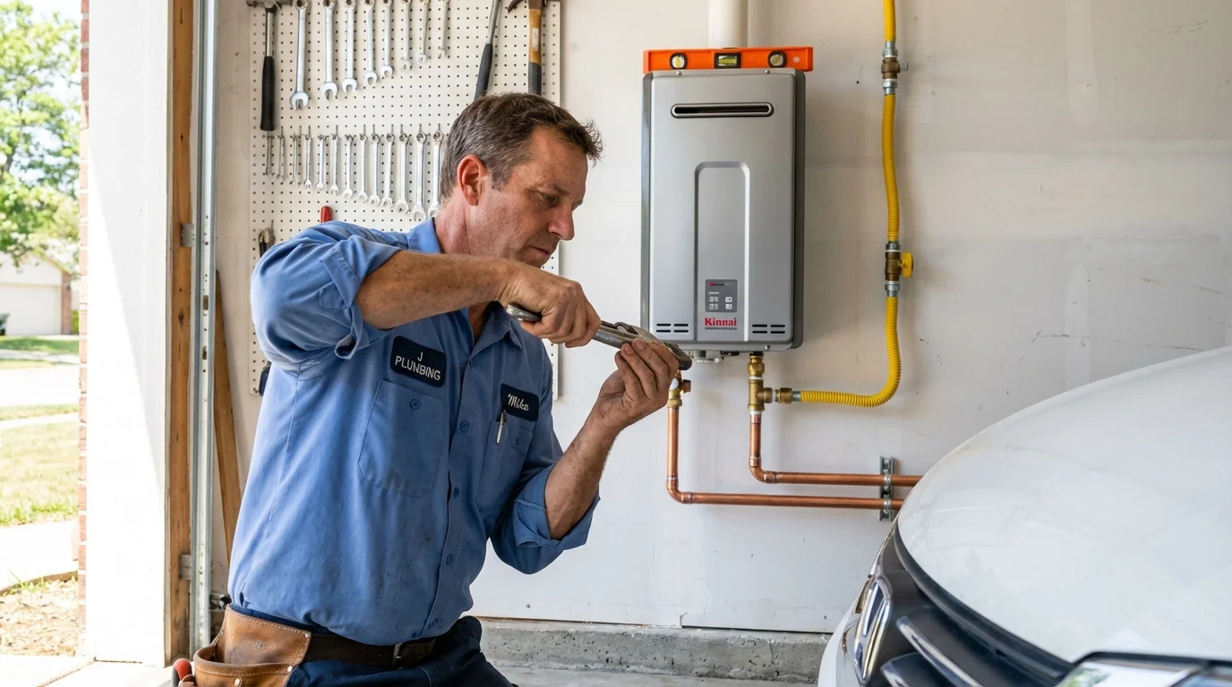 Tankless water heater installation by a Johns Plumbing LLC plumber in Okanogan